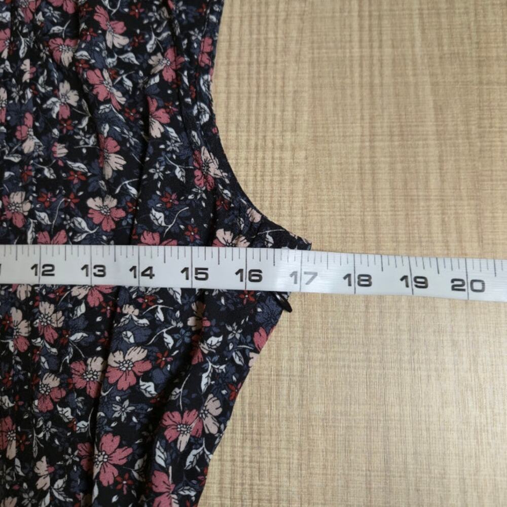Nanette Lepore Womens Floral Midi Dress Size 4 Blue Sleeveless Belt Preppy - Picture 5 of 6